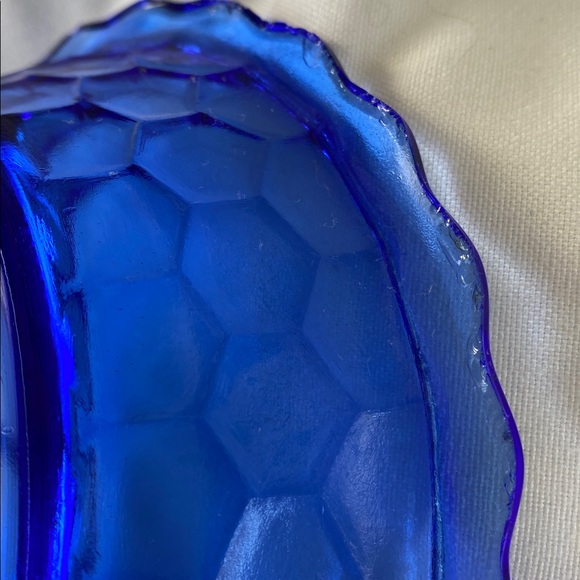 Shirley Temple Cobalt Blue Depression Glass Bowl Vintage - Picture 5 of 7